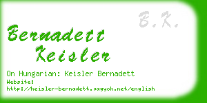 bernadett keisler business card